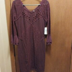 Free People Purple Crochet Dress